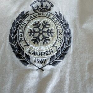 Ralph Lauren White Long Sleeve Top crested back